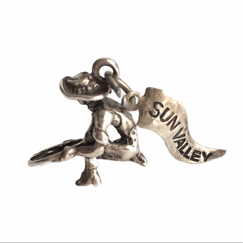 Vintage Gold Miner Charm Silver‎ Sun Valley 925